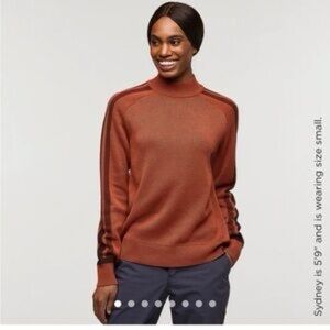 Cotopaxi Libre Mock Sweater Faded Brick Orange Brown size Medium NWT